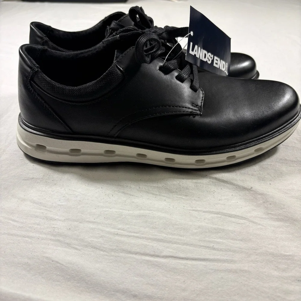 Lands' End Sport Oxford Mens 8 Black NEW‎